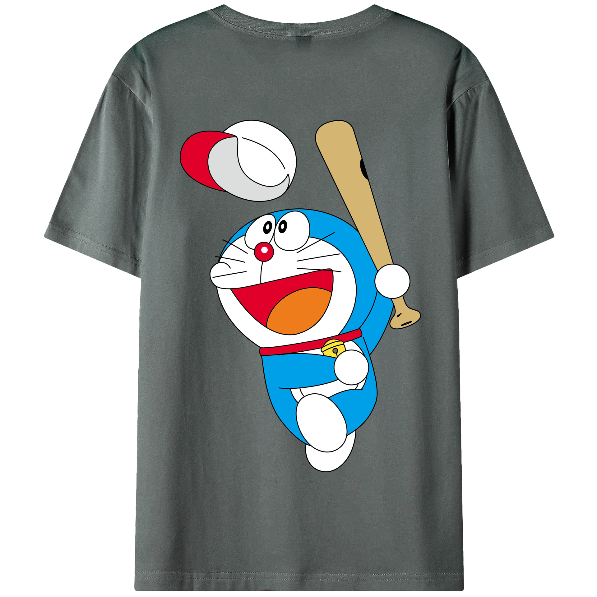 （画像用） ドラえもん Doraemon 綿100％半袖Tシャツ（背面プリント）